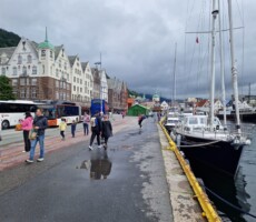 Docked in front of Bryggen
