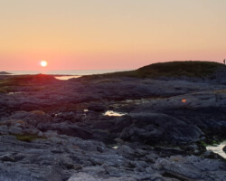 The evening before the tour along the Atlantic Road
