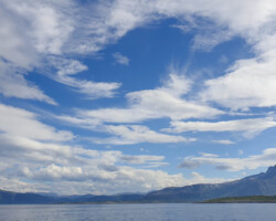 Looking back at the Helgeland coast