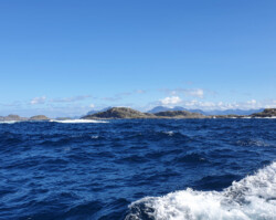 Rough seas crossing the Vestfjord