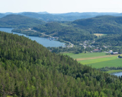 View of Docksta harbour from Skuleberget