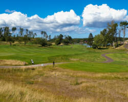 A scenic golf course