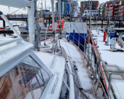 Eine weiße Überraschung am ersten Morgen in Svolvaer