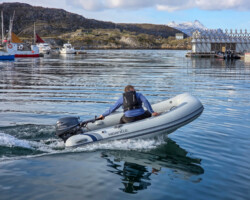 Probefahrt mit dem Dinghy