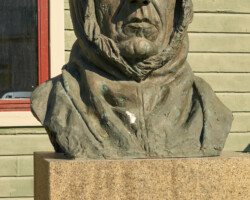 Büste von Roald Amundsen am Polarmuseum