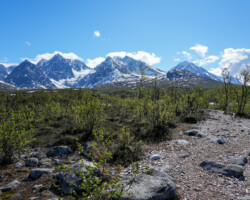 Der erste Blick auf die Lyngen-Alpen