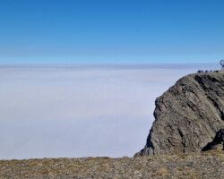 View of the foggy sea