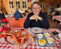 King crab dinner at the Christmas house