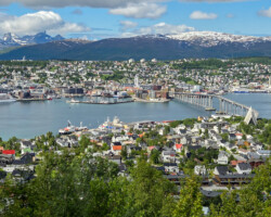 View over Tromsø from the Sherpa Steps